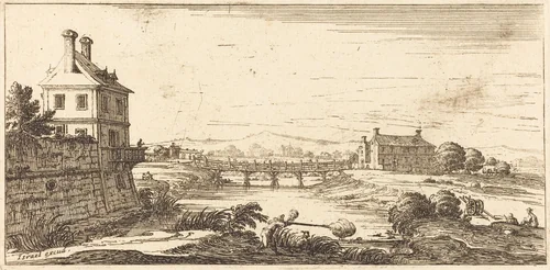 Landscape by Jacques Callot, print, 1635