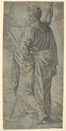Male Saint by anonymous, print, 1500-1599