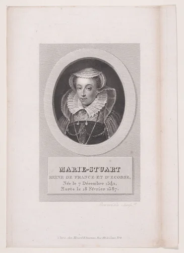 Mary, Queen of Scots by Jean Bonvoisin, print, 1800-1835