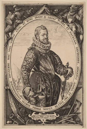 Jacques de la Faille by Hendrick Goltzius, print, 1580