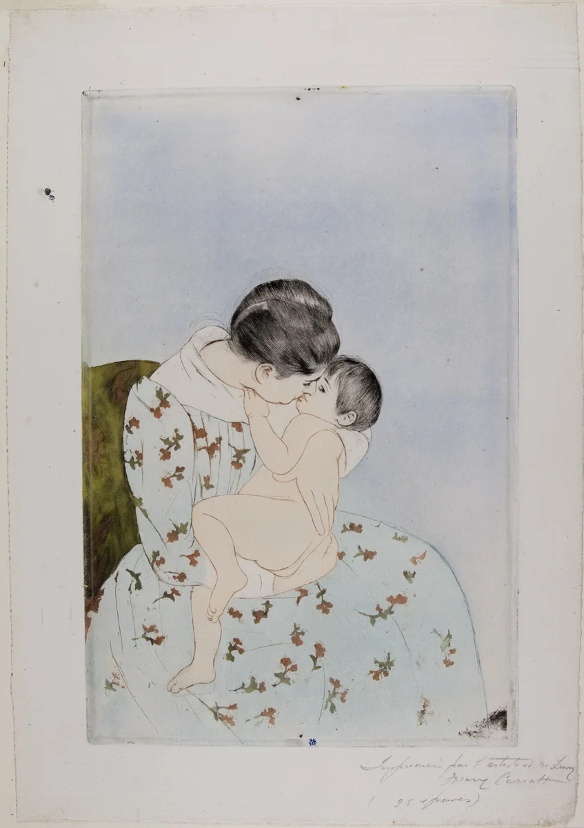 After the Bath by Mary Cassatt, print, 1890-1891