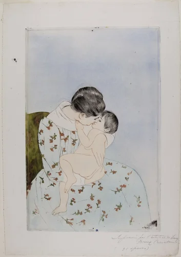 After the Bath by Mary Cassatt, print, 1890-1891