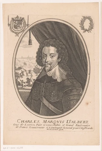Portret van Charles de Luynes by anonymous, print, 1650