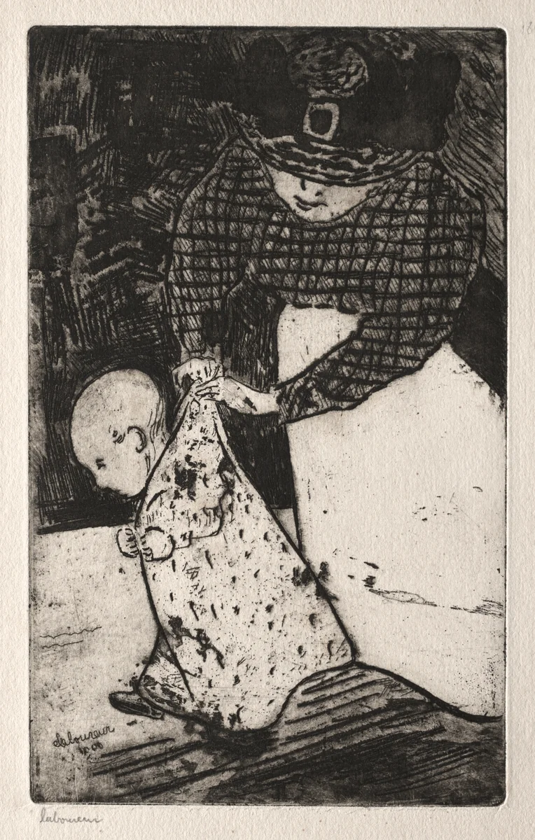 The Nursery Maid by Jean-Émile Laboureur, print, 1900