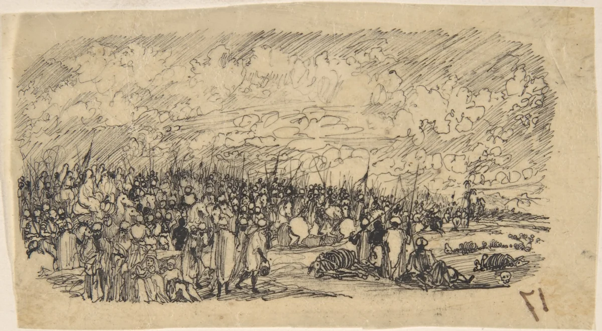 After the Battle by Rodolphe Bresdin, drawing, 1822-1885