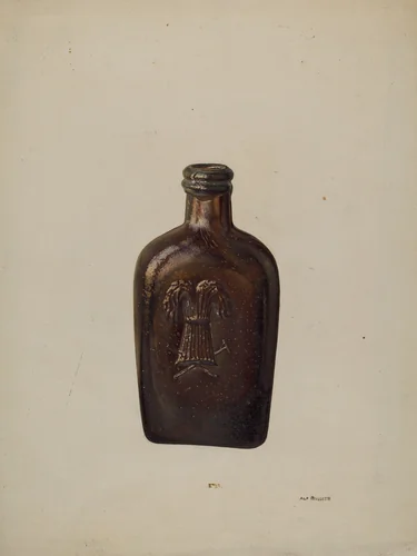 Whiskey Flask by Alf Bruseth, index of american design, 1939
