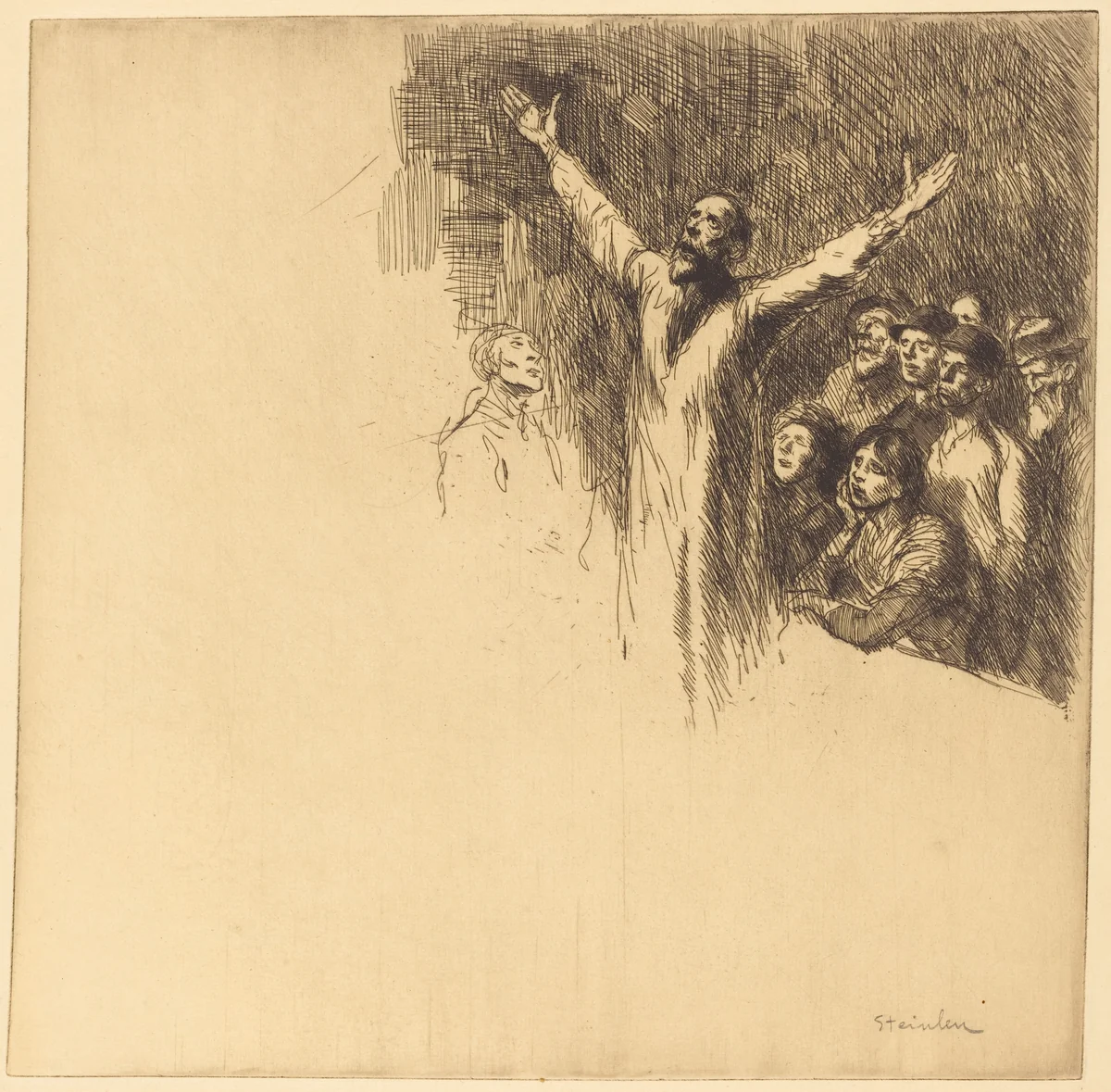 Prophet (Le prophete) by Théophile Alexandre Steinlen, print, 1902