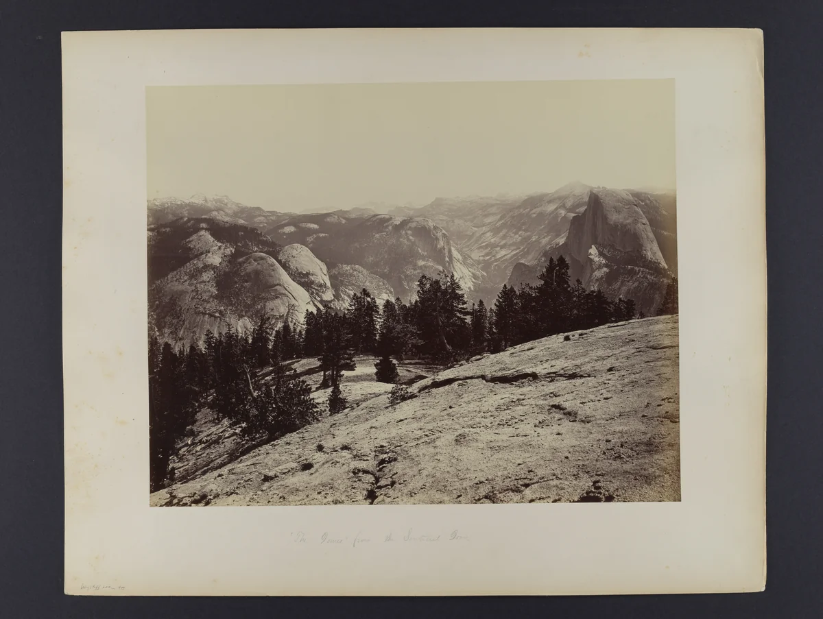 The Domes from Sentinel Dome by Carleton E. Watkins, photograph, 1866