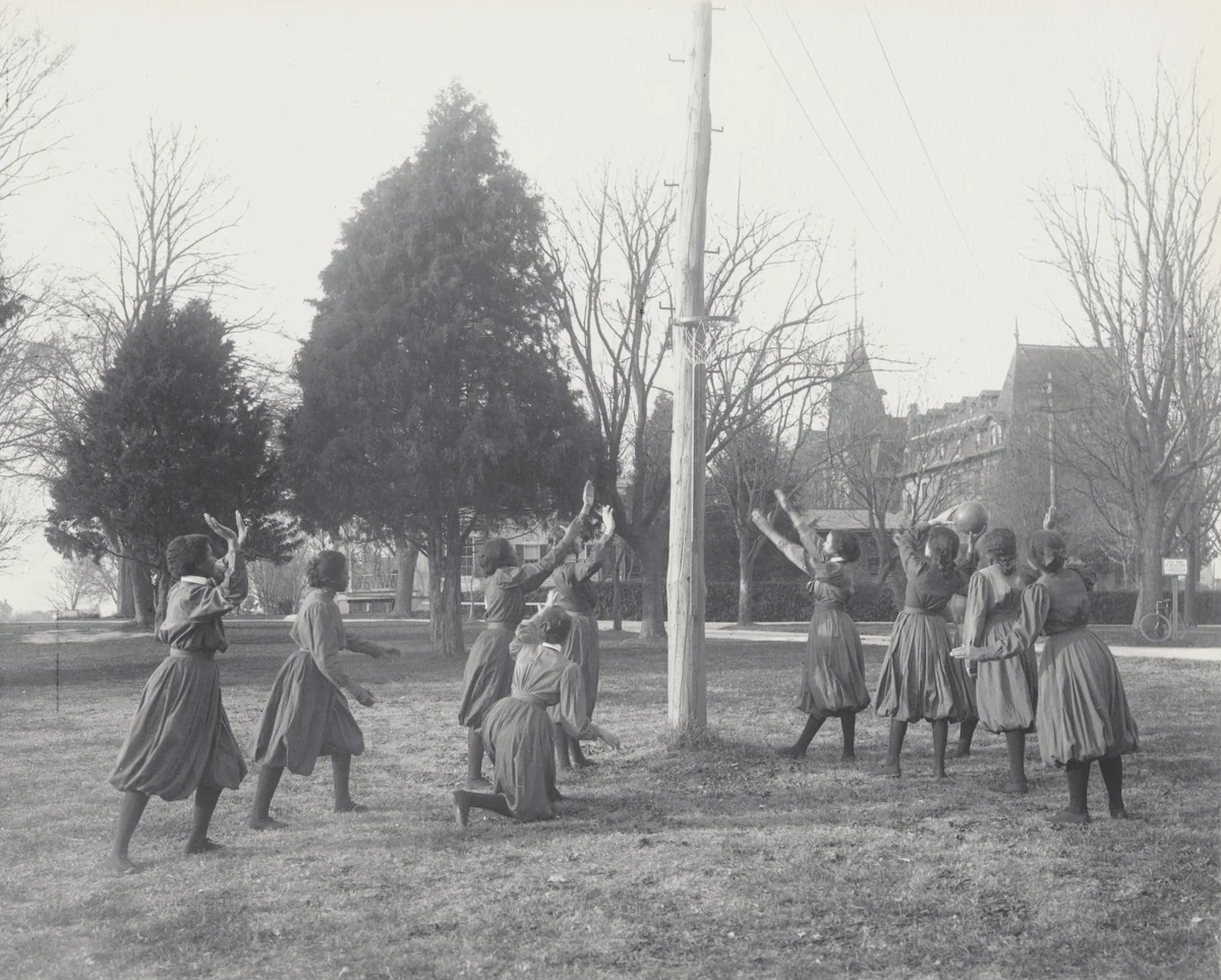 Girls Basket Ball by Frances Benjamin Johnston, photograph, 1899