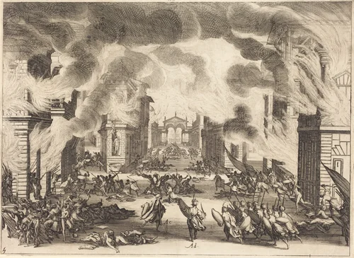 Il Solimano, Act V by Jacques Callot, print, 1620