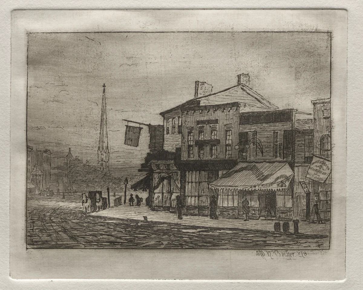 Eagle Street and Woodland Avenue by Otto H. Bacher, print, 1878