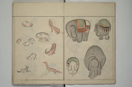 How to Draw Birds, Insects and Fish Simply (Chōjū ryakugashiki) 鳥獣略画式 by Kuwagata Keisai (鍬形蕙斎), book, 1797