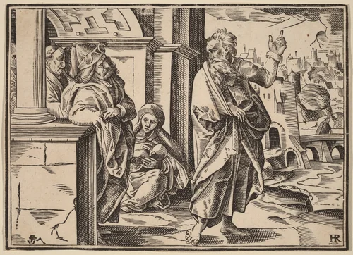 Christ Tells His Disciples of the Last Judgment by Christoph Murer, print, 1558-1614