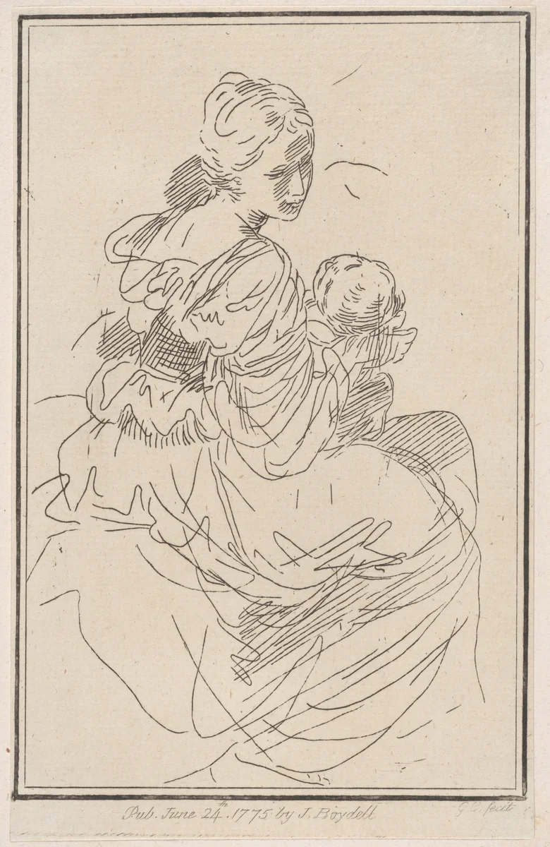Madonna and Child by Giuseppe Canale, print, 1775