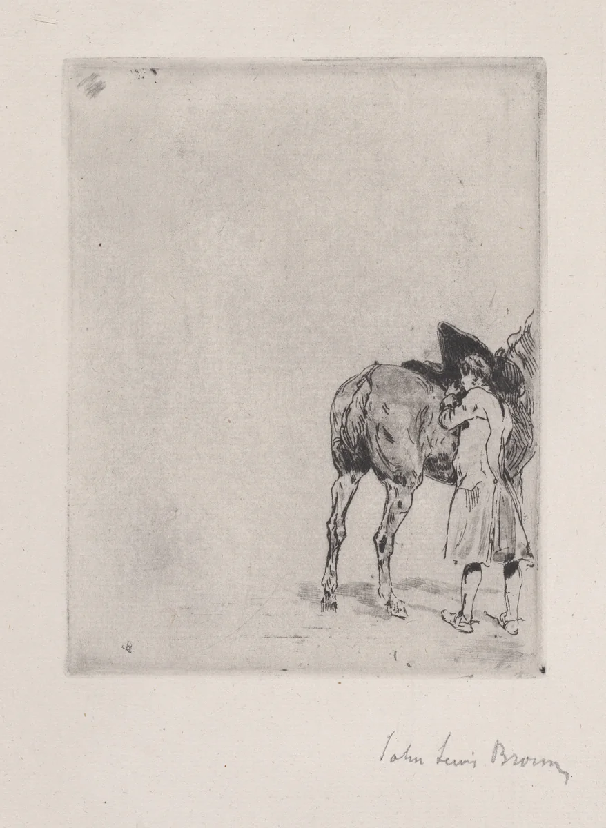 Cavalier by John Lewis Brown, print, 1847-1890