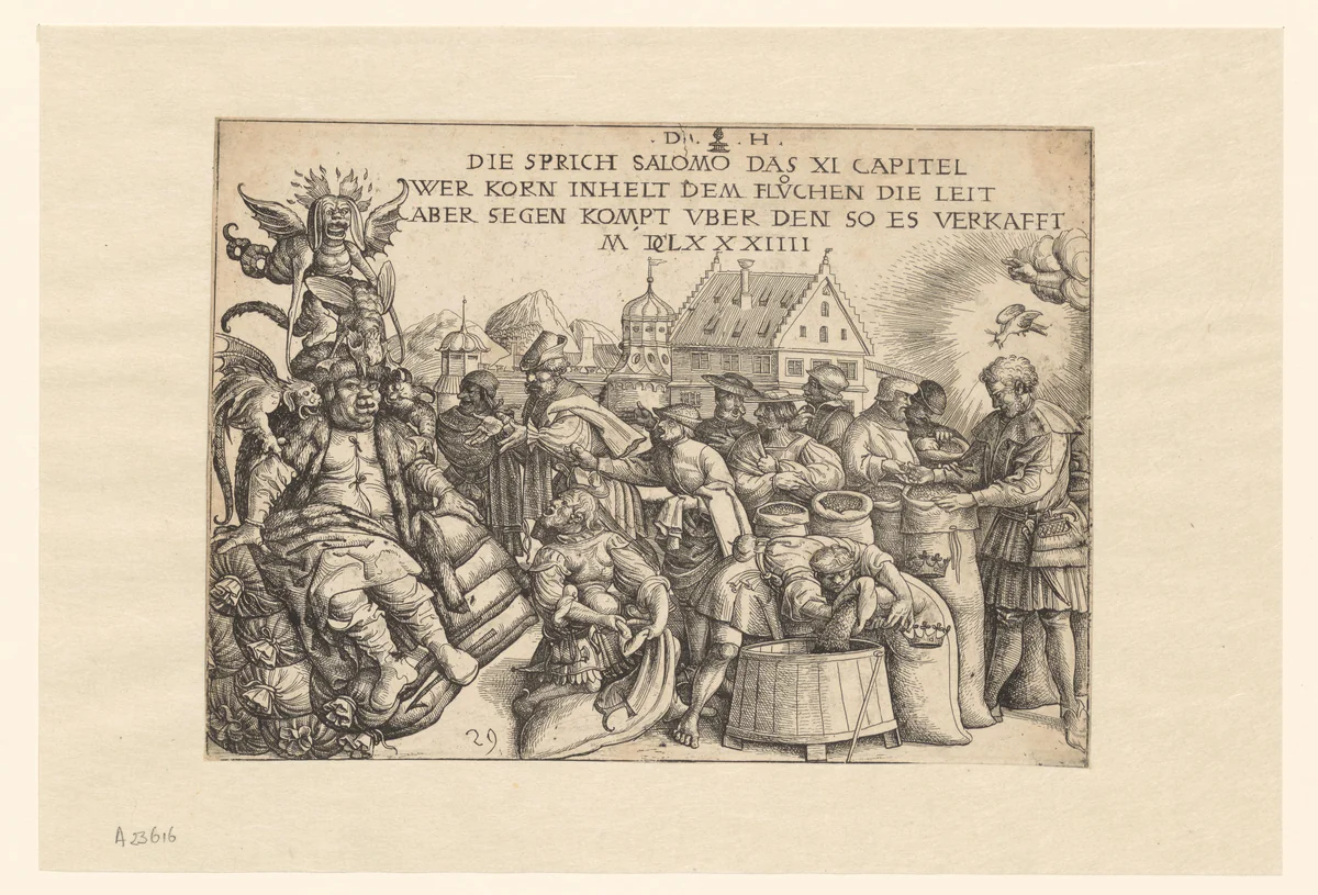 Graanwoekeraars by Unknown, print, 1534