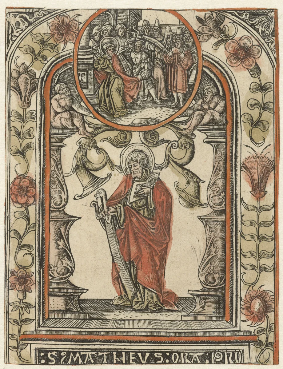 De apostel Mattheus en zijn martelaarschap by Unknown, print, 1510-1530