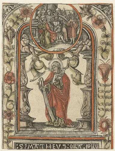 De apostel Mattheus en zijn martelaarschap by Unknown, print, 1510-1530