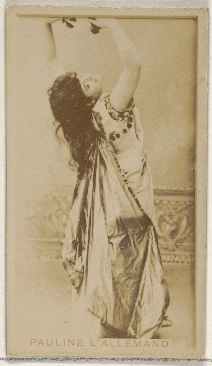 Pauline L' Allemand, from the Actors and Actresses series (N45, Type 8) for Virginia Brights Cigarettes by Allen & Ginter, photograph, 1885-1891