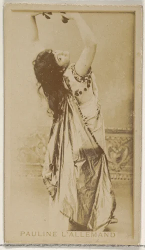 Pauline L' Allemand, from the Actors and Actresses series (N45, Type 8) for Virginia Brights Cigarettes by Allen & Ginter, photograph, 1885-1891
