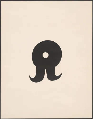 Mustache Watch (Schnurruhr) from Merz 5. 7 Arpaden by Hans Arp. Arp Portfolio. Second Portfolio of the Merz Publisher (Merz 5. 7 Arpaden von Hans Arp. Arp Mappe. Zweite Mappe des Merzverlages) by Jean Arp, print, 1923