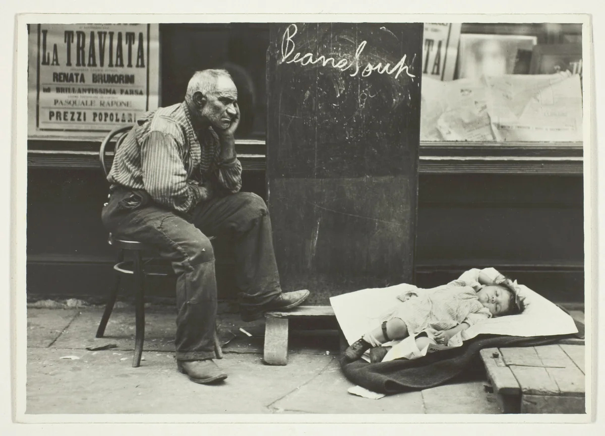 Fresh Air for the Baby, New York East Side by Lewis Wickes Hine, photograph, 1905-1915