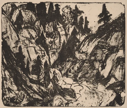Rocky Stream by Ernst Ludwig Kirchner, print, 1919