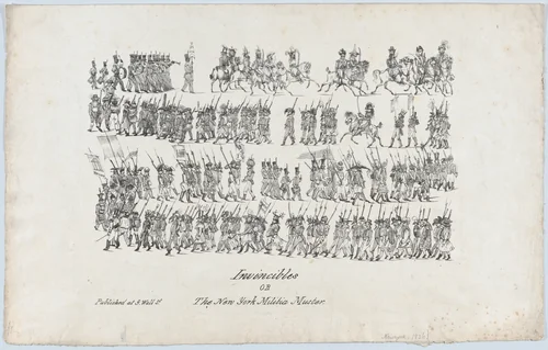 Invincibles, or, The New York Militia Muster by anonymous, print, 1836