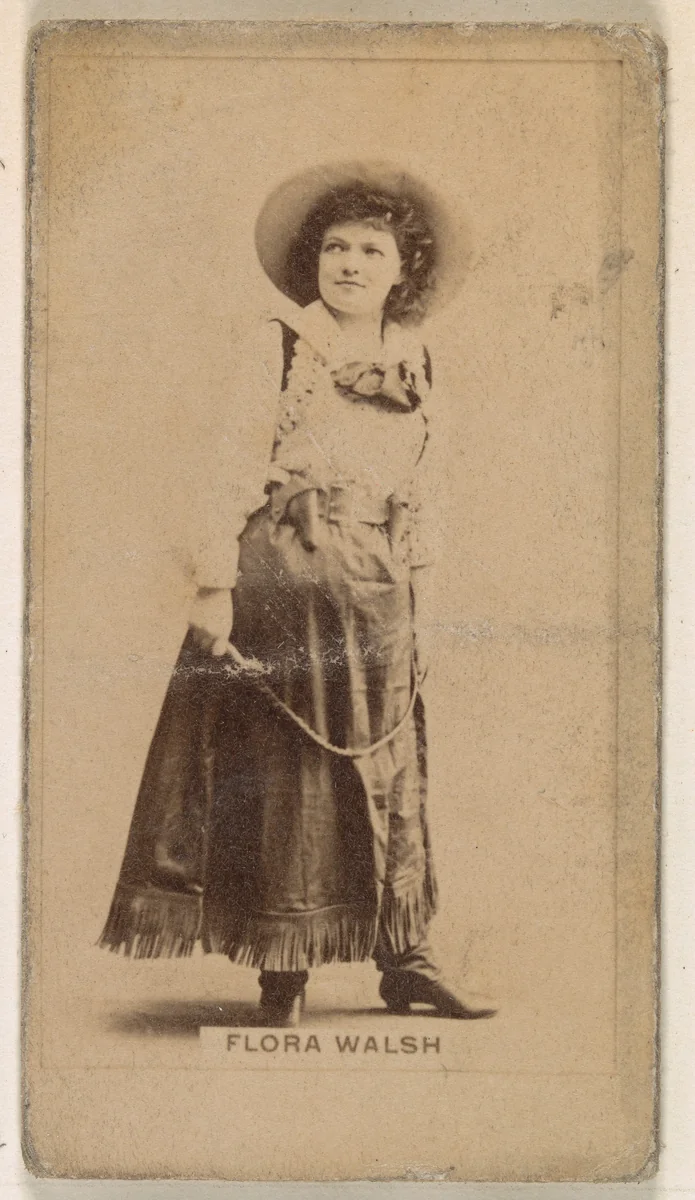Flora Walsh, from the Actresses series (N245) issued by Kinney Brothers to promote Sweet Caporal Cigarettes by Kinney Brothers Tobacco Company, photograph, 1890