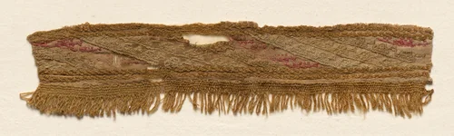 Three Border Fragments by Unknown, textile, 1100-1400