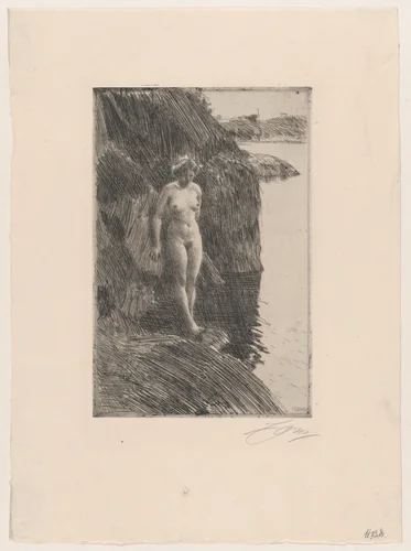 Precipice by Anders Zorn, print, 1909