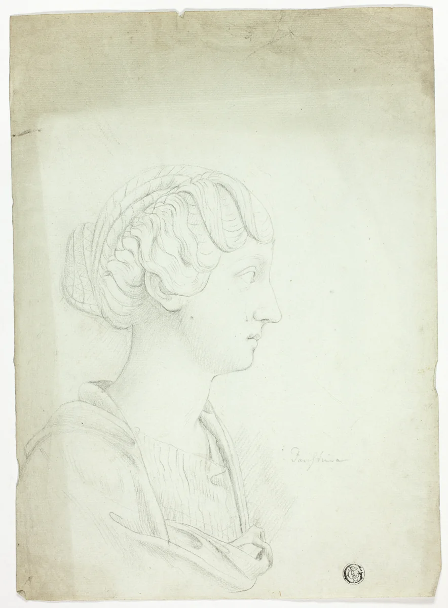 Bust of Faustina by John Downman, drawing, 1770-1824