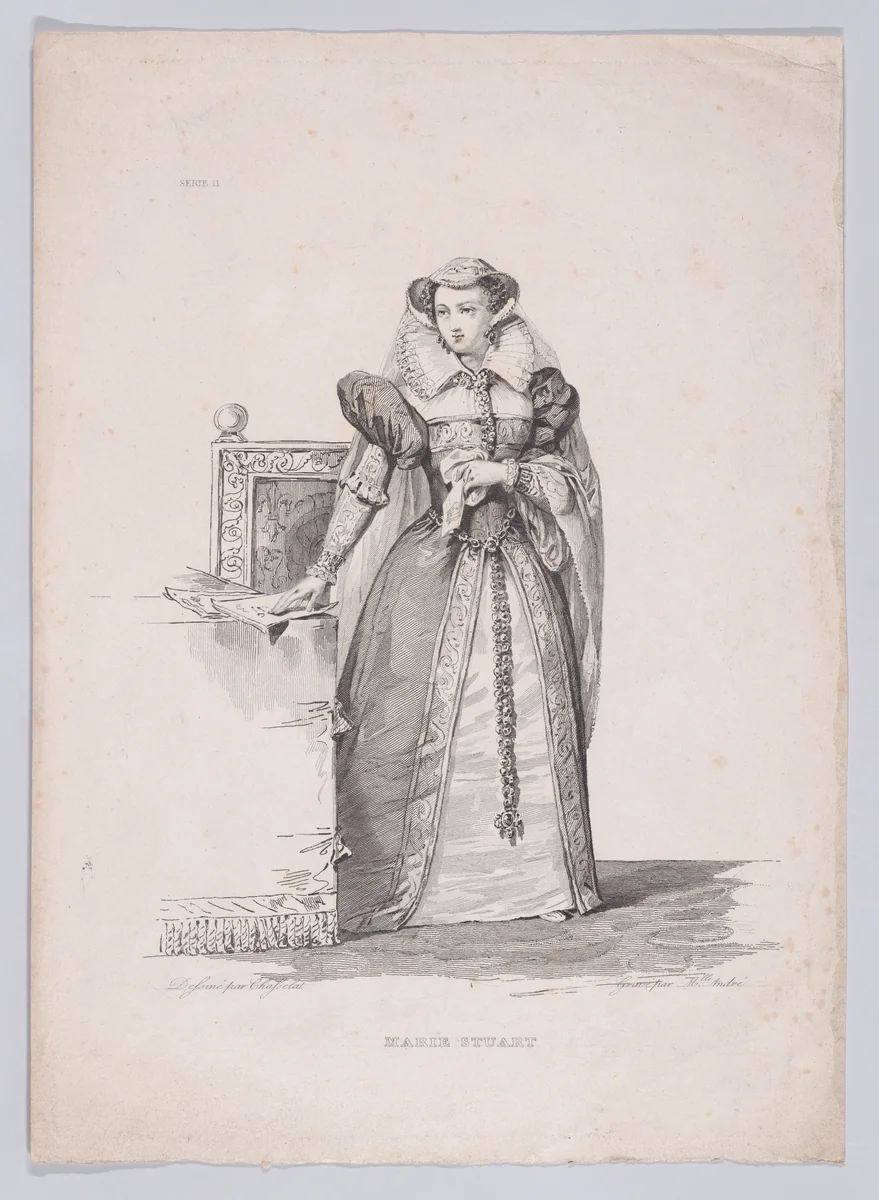 Mary, Queen of Scots by Alexandrine André, print, 1825-1875