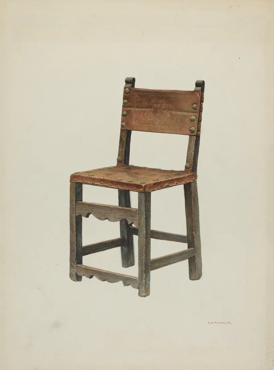 Chair by Robert W.R. Taylor, index of american design, 1941