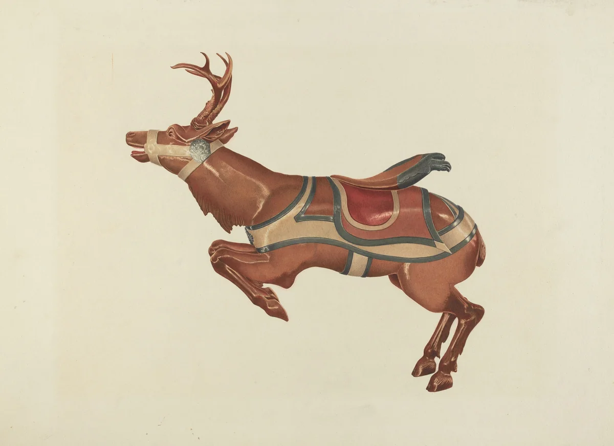 Carousel Reindeer by Michael Riccitelli, index of american design, 1939
