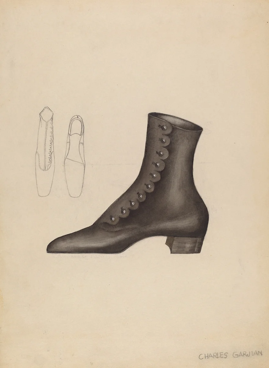 Woman's Shoe by Charles Garjian, index of american design, 1937