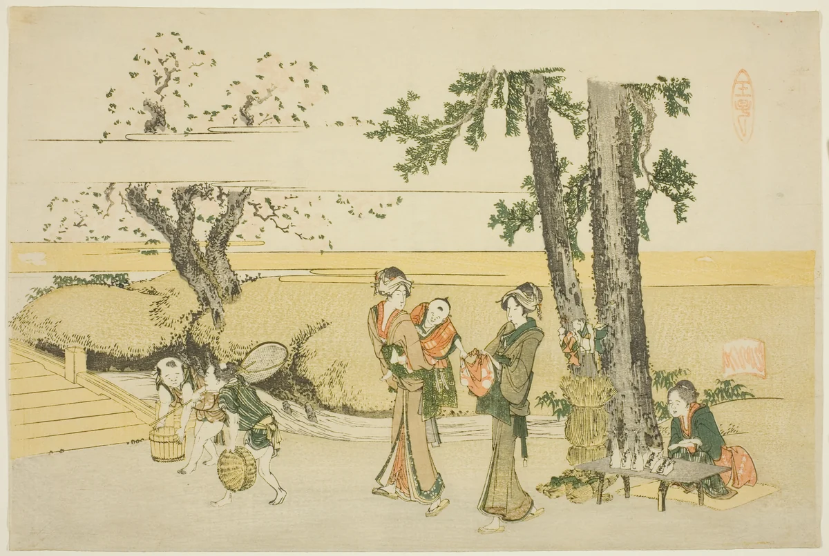 A Wayside Scene (Oji) by Katsushika Hokusai (葛飾 北斎), print, 1796-1809