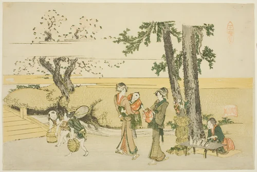 A Wayside Scene (Oji) by Katsushika Hokusai (葛飾 北斎), print, 1796-1809