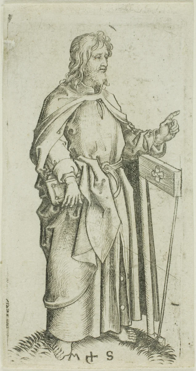 St. Jude, from Apostles by Martin Schongauer, print, 1450-1491