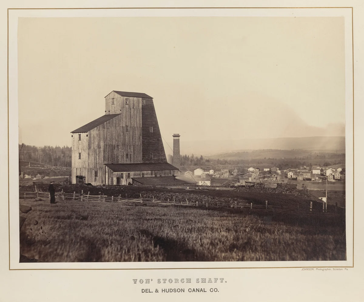 Von Storch Shaft, Del. & Hudson Canal Co. by Thomas H. Johnson, photograph, 1858-1868