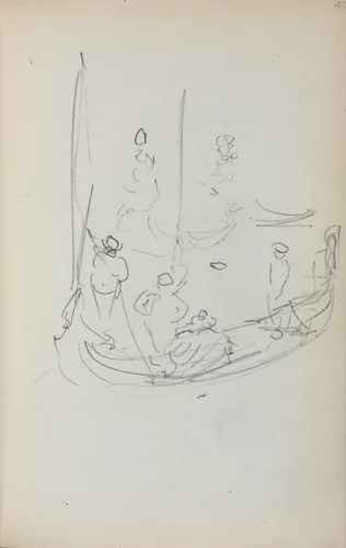 Italian Sketchbook: Gondola (page 40) by Maurice Prendergast, book, 1898-1899