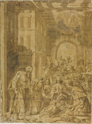 Adoration of the Shepherds by Johann von Aachen
Giuseppe Heintz, drawing, 1572-1616