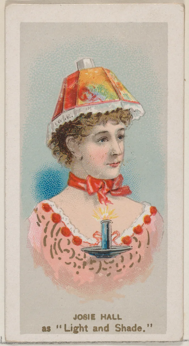 Josie Hall as "Light and Shade," from the series Fancy Dress Ball Costumes (N73) for Duke brand cigarettes by W. Duke, Sons & Co., print, 1889