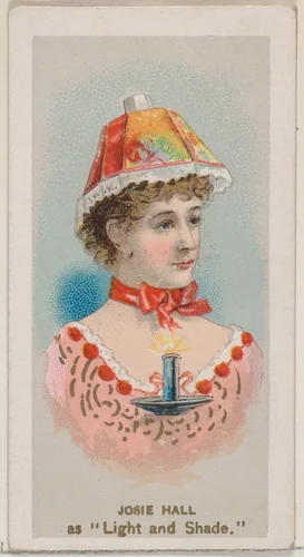 Josie Hall as "Light and Shade," from the series Fancy Dress Ball Costumes (N73) for Duke brand cigarettes by W. Duke, Sons & Co., print, 1889