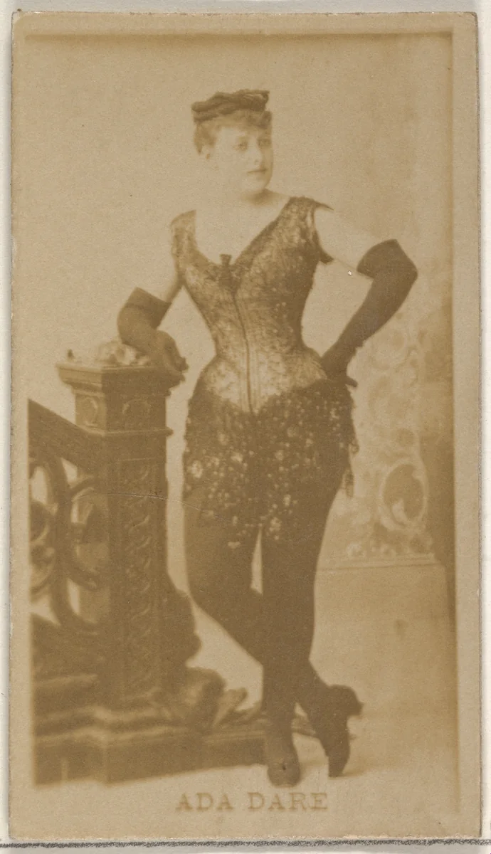 Ada Dare, from the Actors and Actresses series (N45, Type 8) for Virginia Brights Cigarettes by Allen & Ginter, photograph, 1885-1891