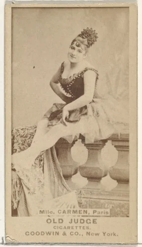 Mlle. Carmen, Paris, from the Actors and Actresses series (N171) for Old Judge Cigarettes by Goodwin & Company, photograph, 1886-1890
