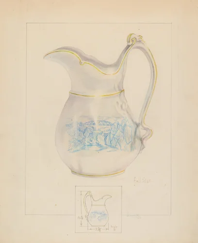 Cream Pitcher by Joseph Sudek, index of american design, 1936