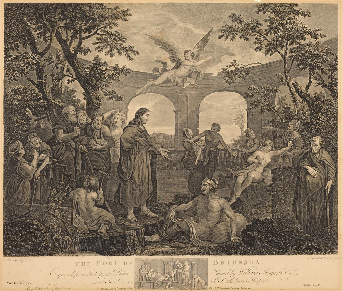 The Pool of Bethesda by Victor Marie Picot
Simon Francois Ravenet I
William Hogarth, print, 1772