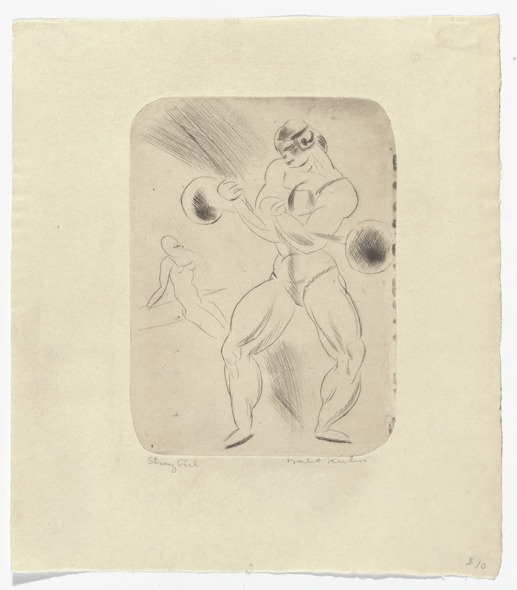 Strong Girl by Walt Kuhn, print, 1916