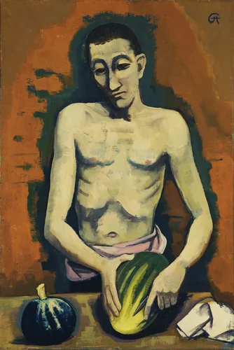 Man with a Melon by Karl Hofer, painting, 1926